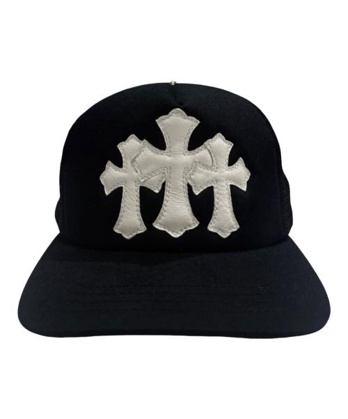 CHROME HEARTS（クロムハーツ）CHROME HEARTS (クロムハーツ) 3セメタリークロストラッカー キャップ/キャップ/帽子 ブラック×ホワイト サイズ:OSの古着・服飾アイテム