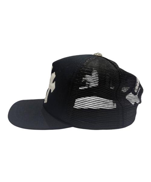 CHROME HEARTS（クロムハーツ）CHROME HEARTS (クロムハーツ) 3セメタリークロストラッカー キャップ/キャップ/帽子 ブラック×ホワイト サイズ:OSの古着・服飾アイテム