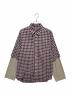 BALENCIAGA（バレンシアガ）の古着「レイヤードチェックシャツ」｜レッド