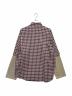 BALENCIAGA (バレンシアガ) レイヤードチェックシャツ レッド サイズ:46：55000円