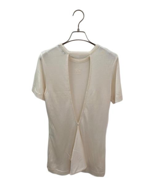 LOEWE（ロエベ）LOEWE (ロエベ) 26SS オープンバック クルーネックTシャツ ベージュ サイズ:Sの古着・服飾アイテム