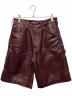 SUPREME（シュプリーム）の古着「Leather Double Knee Painter Short」｜バーガンディー