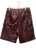 SUPREME (シュプリーム) Leather Double Knee Painter Short バーガンディー サイズ:30：55000円