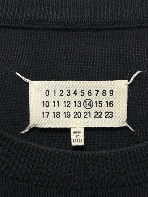 Maison Margiela（メゾンマルジェラ）Maison Margiela (メゾンマルジェラ) エルボーパッチ付きコットンニットセーター ブラック サイズ:Lの古着・服飾アイテム