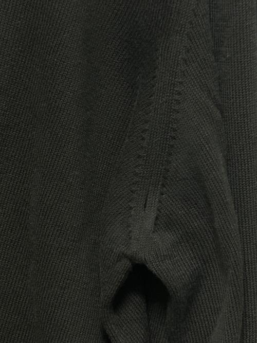 Maison Margiela（メゾンマルジェラ）Maison Margiela (メゾンマルジェラ) エルボーパッチ付きコットンニットセーター ブラック サイズ:Lの古着・服飾アイテム