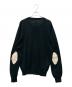 Maison Margiela (メゾンマルジェラ) エルボーパッチ付きコットンニットセーター ブラック サイズ:L：28000円