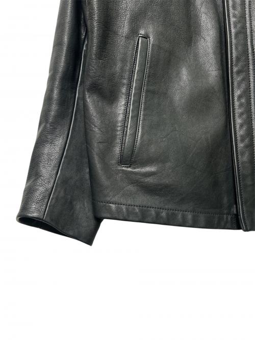Maison Margiela（メゾンマルジェラ）Maison Margiela (メゾンマルジェラ) バイカラースウェード切替レザージャケット ブラック×アイボリー サイズ:48の古着・服飾アイテム