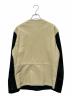 Maison Margiela (メゾンマルジェラ) バイカラースウェード切替レザージャケット ブラック×アイボリー サイズ:48：90000円