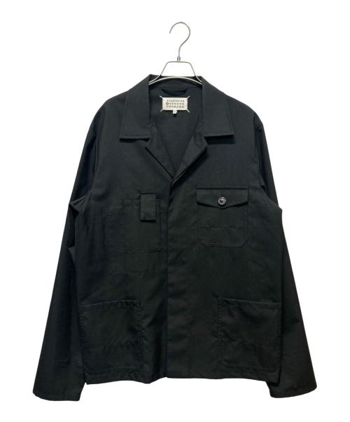 Maison Margiela（メゾンマルジェラ）Maison Margiela (メゾンマルジェラ) ウールシャツジャケット ブラック サイズ:46の古着・服飾アイテム