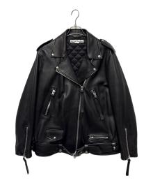 Acne studios（アクネ ストゥディオズ）の古着「レザーライダースジャケット」｜ブラック