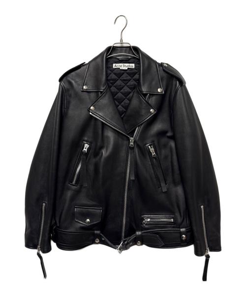 Acne studios（アクネ ストゥディオズ）Acne studios (アクネ ストゥディオズ) レザーライダースジャケット ブラック サイズ:38の古着・服飾アイテム