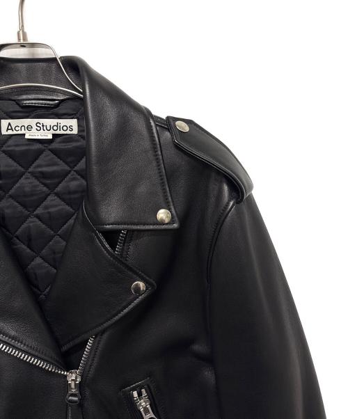 Acne studios（アクネ ストゥディオズ）Acne studios (アクネ ストゥディオズ) レザーライダースジャケット ブラック サイズ:38の古着・服飾アイテム
