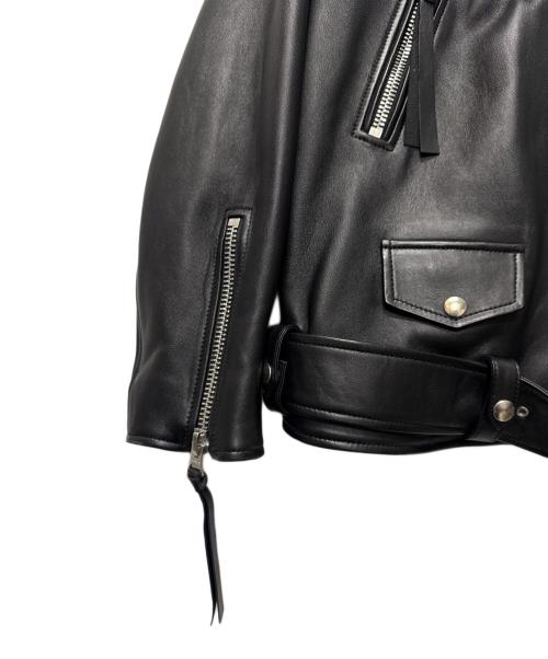 Acne studios（アクネ ストゥディオズ）Acne studios (アクネ ストゥディオズ) レザーライダースジャケット ブラック サイズ:38の古着・服飾アイテム