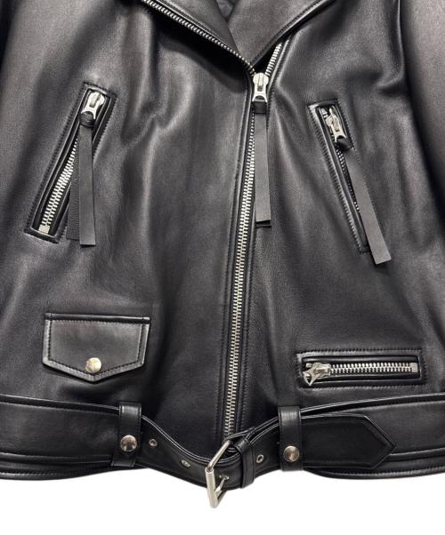 Acne studios（アクネ ストゥディオズ）Acne studios (アクネ ストゥディオズ) レザーライダースジャケット ブラック サイズ:38の古着・服飾アイテム