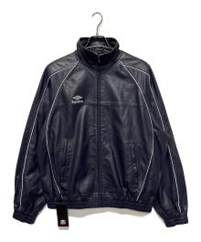 SUPREME×UMBRO（シュプリーム×アンブロ）の古着「Leather Track Jacket」｜ネイビー