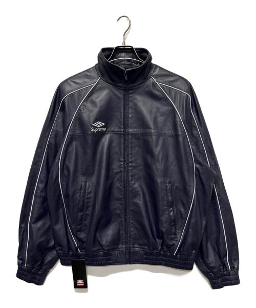 SUPREME（シュプリーム）SUPREME (シュプリーム) UMBRO (アンブロ) Leather Track Jacket ネイビー サイズ:Lの古着・服飾アイテム