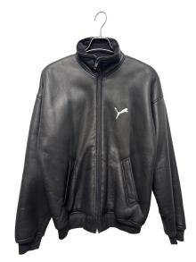 BALENCIAGA×PUMA（バレンシアガ×プーマ）の古着「25AW ラムレザージャケット」｜チャコール