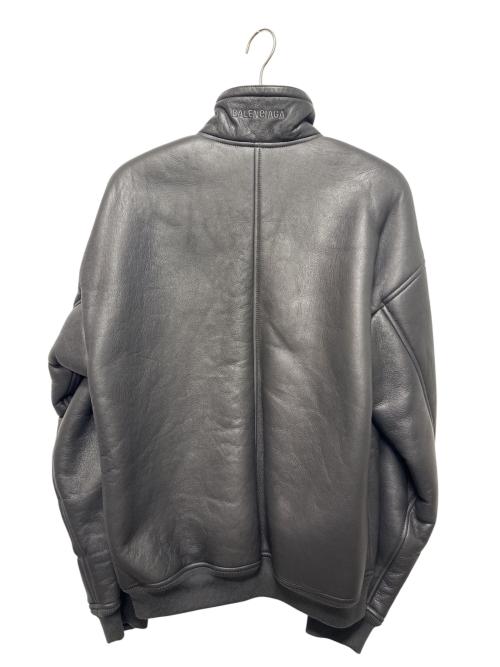 BALENCIAGA（バレンシアガ）BALENCIAGA (バレンシアガ) 25AW ラムレザージャケット チャコール サイズ:XSの古着・服飾アイテム