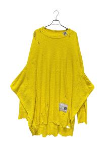 Maison MIHARA YASUHIRO（メゾン ミハラ ヤスヒロ）の古着「ダメージ加工 オーバーサイズニット」｜イエロー