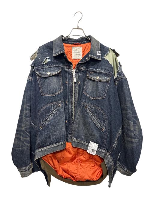 Maison MIHARA YASUHIRO（メゾン ミハラ ヤスヒロ）Maison MIHARA YASUHIRO (メゾン ミハラ ヤスヒロ) LAYERD DENIM JKT インディゴ サイズ:48の古着・服飾アイテム