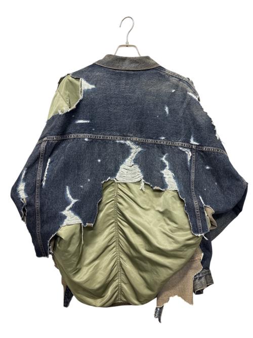 Maison MIHARA YASUHIRO（メゾン ミハラ ヤスヒロ）Maison MIHARA YASUHIRO (メゾン ミハラ ヤスヒロ) LAYERD DENIM JKT インディゴ サイズ:48の古着・服飾アイテム