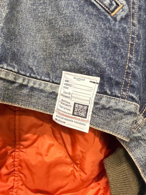 Maison MIHARA YASUHIRO（メゾン ミハラ ヤスヒロ）Maison MIHARA YASUHIRO (メゾン ミハラ ヤスヒロ) LAYERD DENIM JKT インディゴ サイズ:48の古着・服飾アイテム
