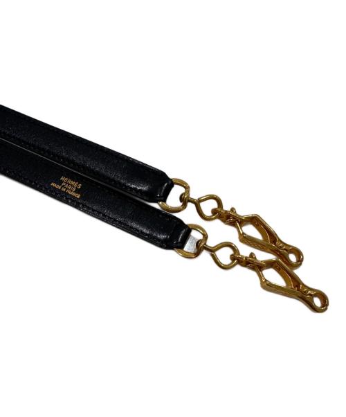 HERMES（エルメス）HERMES (エルメス) ケリー28/外縫い/ゴールド金具/ブラック/ボックスカーフ/〇U刻印 ブラック サイズ:28の古着・服飾アイテム