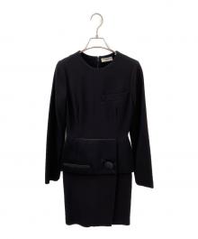 BALENCIAGA（バレンシアガ）の古着「切替ウエストラップワンピース」｜ブラック