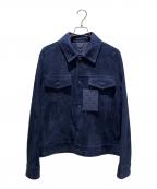 LOUIS VUITTONルイ ヴィトン）の古着「シープスキンレザージャケット」｜ネイビー