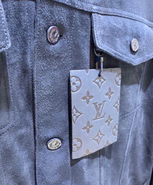 LOUIS VUITTON（ルイ ヴィトン）LOUIS VUITTON (ルイ ヴィトン) シープスキンレザージャケット ネイビー サイズ:50の古着・服飾アイテム