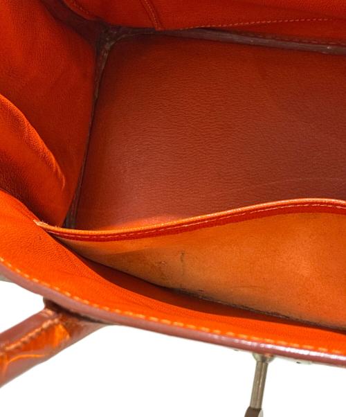HERMES（エルメス）HERMES (エルメス) Birkin 30 Porosus バーキン30 ポロサスリセ/オレンジ系/マットシルバー金具/□E刻印2001年製 オレンジ系 サイズ:30の古着・服飾アイテム