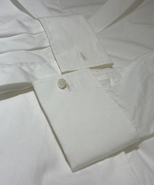 Christian Dior（クリスチャン ディオール）Christian Dior (クリスチャン ディオール) BEE刺繍アシメメトリックシャツ ホワイト サイズ:40の古着・服飾アイテム