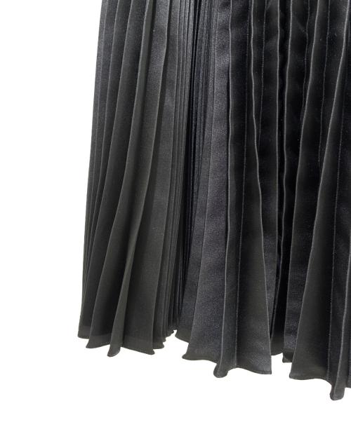 Christian Dior（クリスチャン ディオール）Christian Dior (クリスチャン ディオール) テクニカルシルクツイル プリーツ ミディスカート ブラック サイズ:38の古着・服飾アイテム