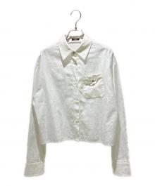 VERSACE（ヴェルサーチェ）の古着「バロッコジャガードクロップシャツ」｜ホワイト