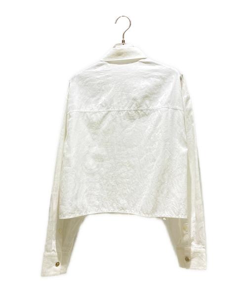 VERSACE（ヴェルサーチェ）VERSACE (ヴェルサーチェ) バロッコジャガードクロップシャツ ホワイト サイズ:40の古着・服飾アイテム