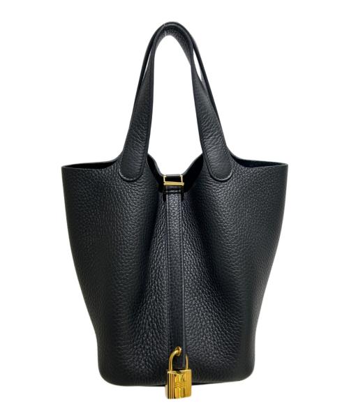 HERMES（エルメス）HERMES (エルメス) ピコタンロックPM/トリヨンクレマンス/ノワール/W刻印2024年製/ゴールド金具 ブラック サイズ:PMの古着・服飾アイテム