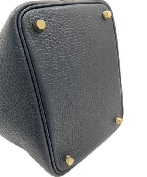 HERMES（エルメス）HERMES (エルメス) ピコタンロックPM/トリヨンクレマンス/ノワール/W刻印2024年製/ゴールド金具 ブラック サイズ:PMの古着・服飾アイテム