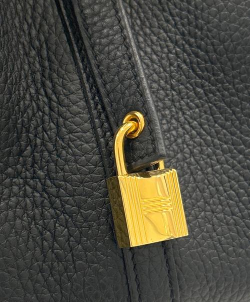 HERMES（エルメス）HERMES (エルメス) ピコタンロックPM/トリヨンクレマンス/ノワール/W刻印2024年製/ゴールド金具 ブラック サイズ:PMの古着・服飾アイテム