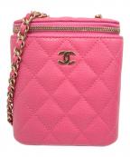 CHANELシャネル）の古着「マトラッセ バニティ ショルダーポーチ」｜ピンク