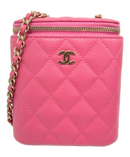 CHANEL（シャネル）CHANEL (シャネル) マトラッセ バニティ ショルダーポーチ ピンクの古着・服飾アイテム