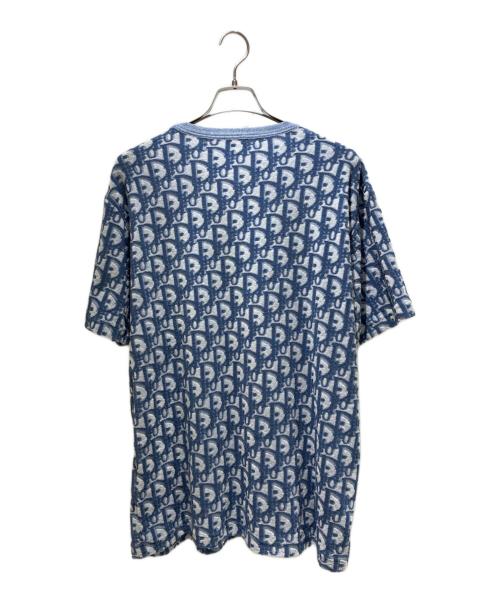 Christian Dior（クリスチャン ディオール）Christian Dior (クリスチャン ディオール) オブリークパイルTシャツ ブルー サイズ:Lの古着・服飾アイテム