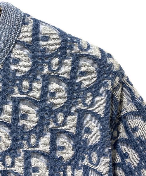 Christian Dior（クリスチャン ディオール）Christian Dior (クリスチャン ディオール) オブリークパイルTシャツ ブルー サイズ:Lの古着・服飾アイテム