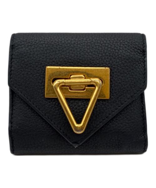 BOTTEGA VENETA（ボッテガベネタ）BOTTEGA VENETA (ボッテガベネタ) グレインレザー　3つ折り財布　690580V12M18425　 ブラックの古着・服飾アイテム