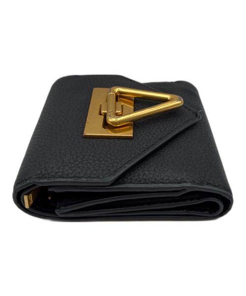 BOTTEGA VENETA（ボッテガベネタ）BOTTEGA VENETA (ボッテガベネタ) グレインレザー　3つ折り財布　690580V12M18425　 ブラックの古着・服飾アイテム