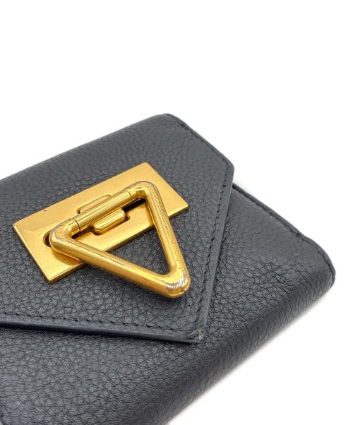 BOTTEGA VENETA（ボッテガベネタ）BOTTEGA VENETA (ボッテガベネタ) グレインレザー　3つ折り財布　690580V12M18425　 ブラックの古着・服飾アイテム