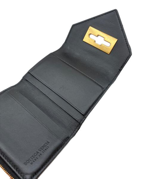 BOTTEGA VENETA（ボッテガベネタ）BOTTEGA VENETA (ボッテガベネタ) グレインレザー　3つ折り財布　690580V12M18425　 ブラックの古着・服飾アイテム