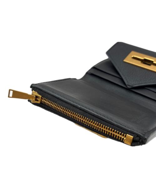 BOTTEGA VENETA（ボッテガベネタ）BOTTEGA VENETA (ボッテガベネタ) グレインレザー　3つ折り財布　690580V12M18425　 ブラックの古着・服飾アイテム