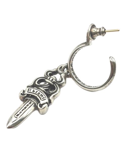 CHROME HEARTS（クロムハーツ）CHROME HEARTS (クロムハーツ) No5 DAGGER HOOP Earrings/No5ダガーフープ シルバー サイズ:No5の古着・服飾アイテム