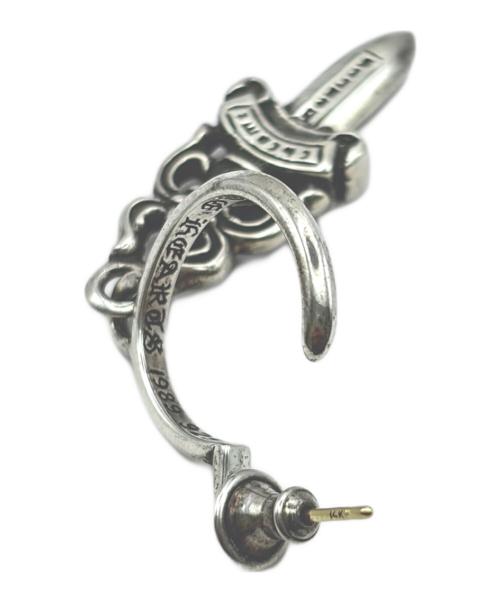 CHROME HEARTS（クロムハーツ）CHROME HEARTS (クロムハーツ) No5 DAGGER HOOP Earrings/No5ダガーフープ シルバー サイズ:No5の古着・服飾アイテム