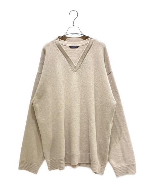 BALENCIAGA（バレンシアガ）BALENCIAGA (バレンシアガ) ダブルタグニット ベージュ サイズ:Sの古着・服飾アイテム